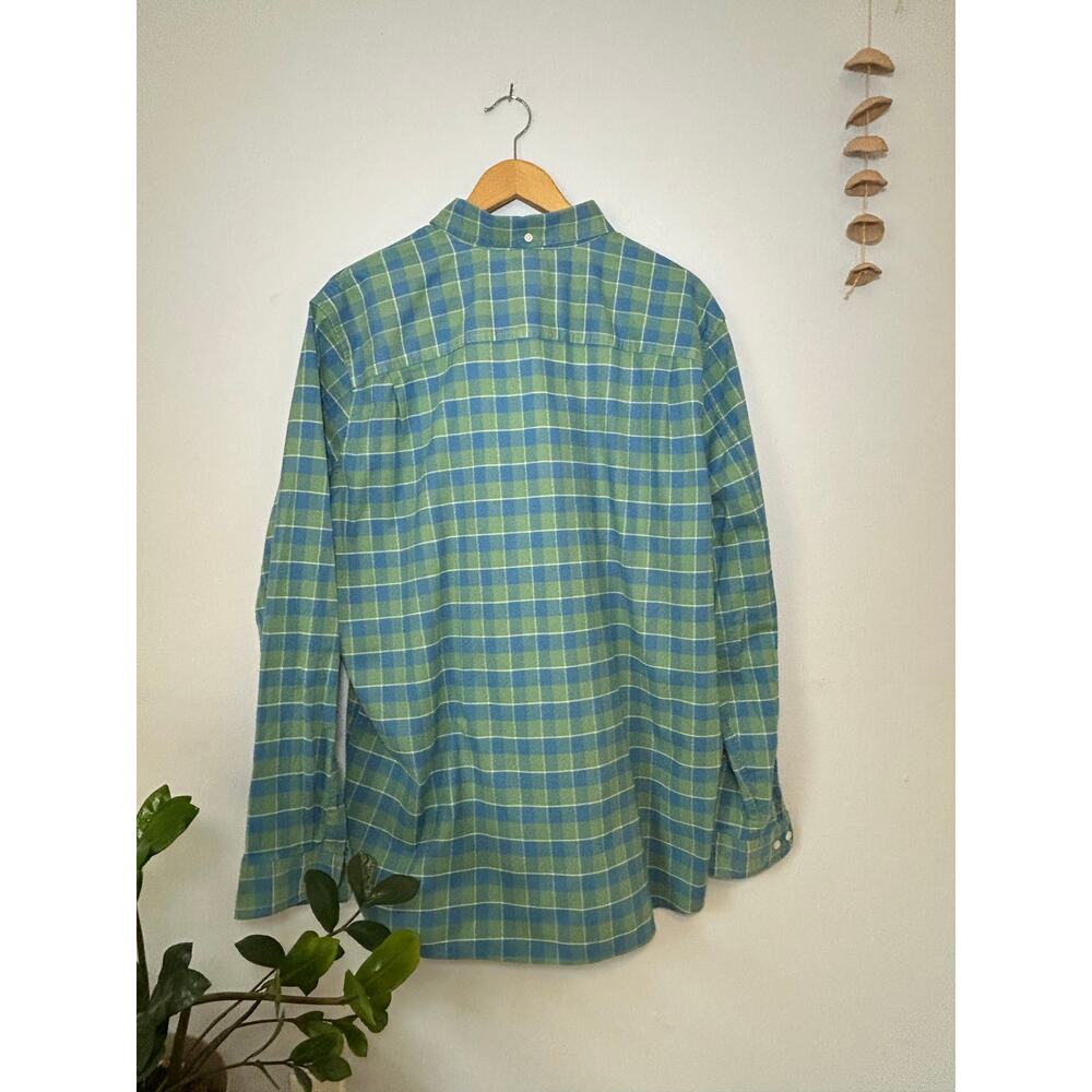 Plaid L.L. Bean Oxford Shirt, Slightly Fitted Untucked‎ Fit - (Mens XL Tall) - Picture 2 of 10